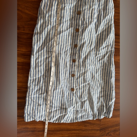 NWT Faherty Blue Low Tide Stripe Linen Skirt Whitley Skirt Size XS - Picture 7 of 7